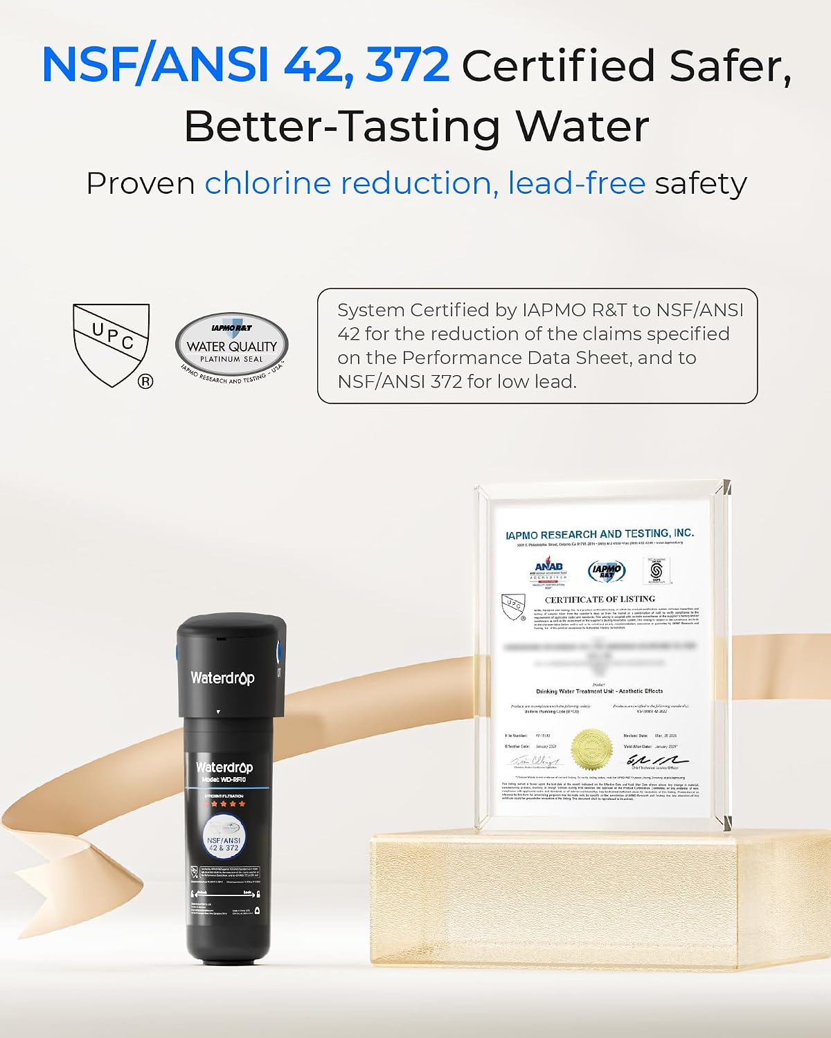 Waterdrop 10UA Under Sink Water Filter System, 11000 Gallons Capacity