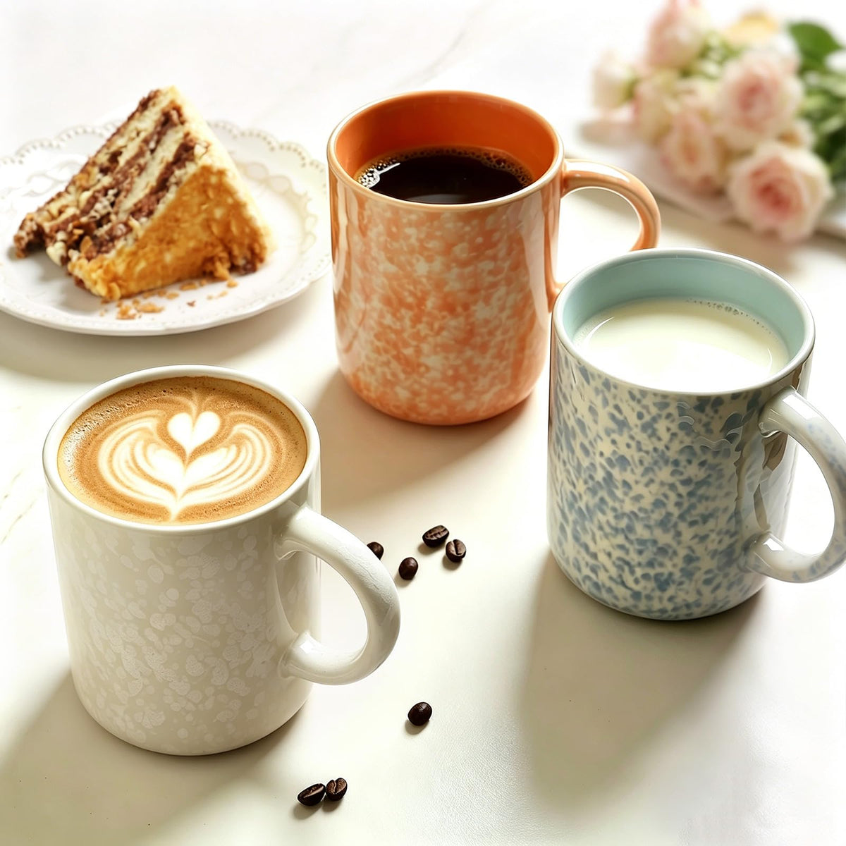 Nordly 17oz Ceramic Coffee Mugs – Set of 4