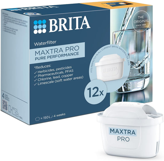 BRITA Water Filter Cartridge MAXTRA PRO Pure Performance - 12 Pack