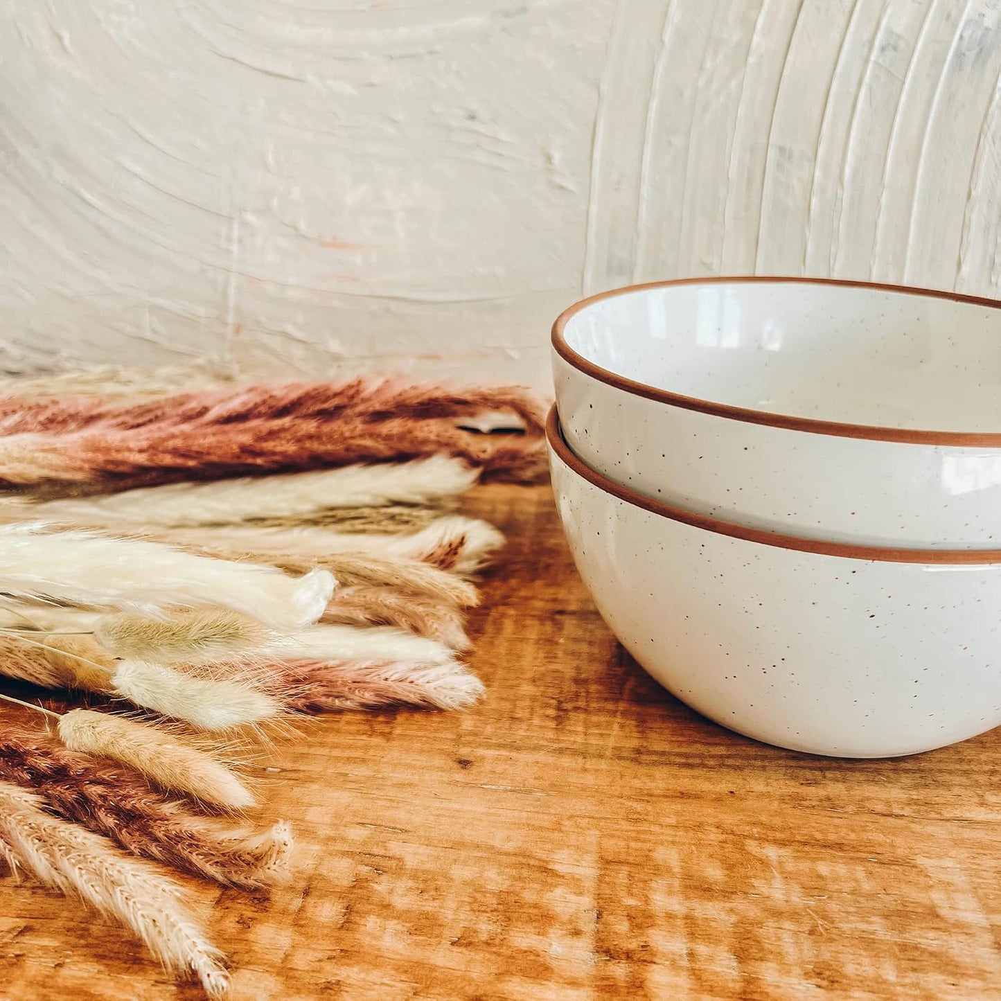 Ceramic Bowls 28oz Vanilla White – Set of 4 | Nordly