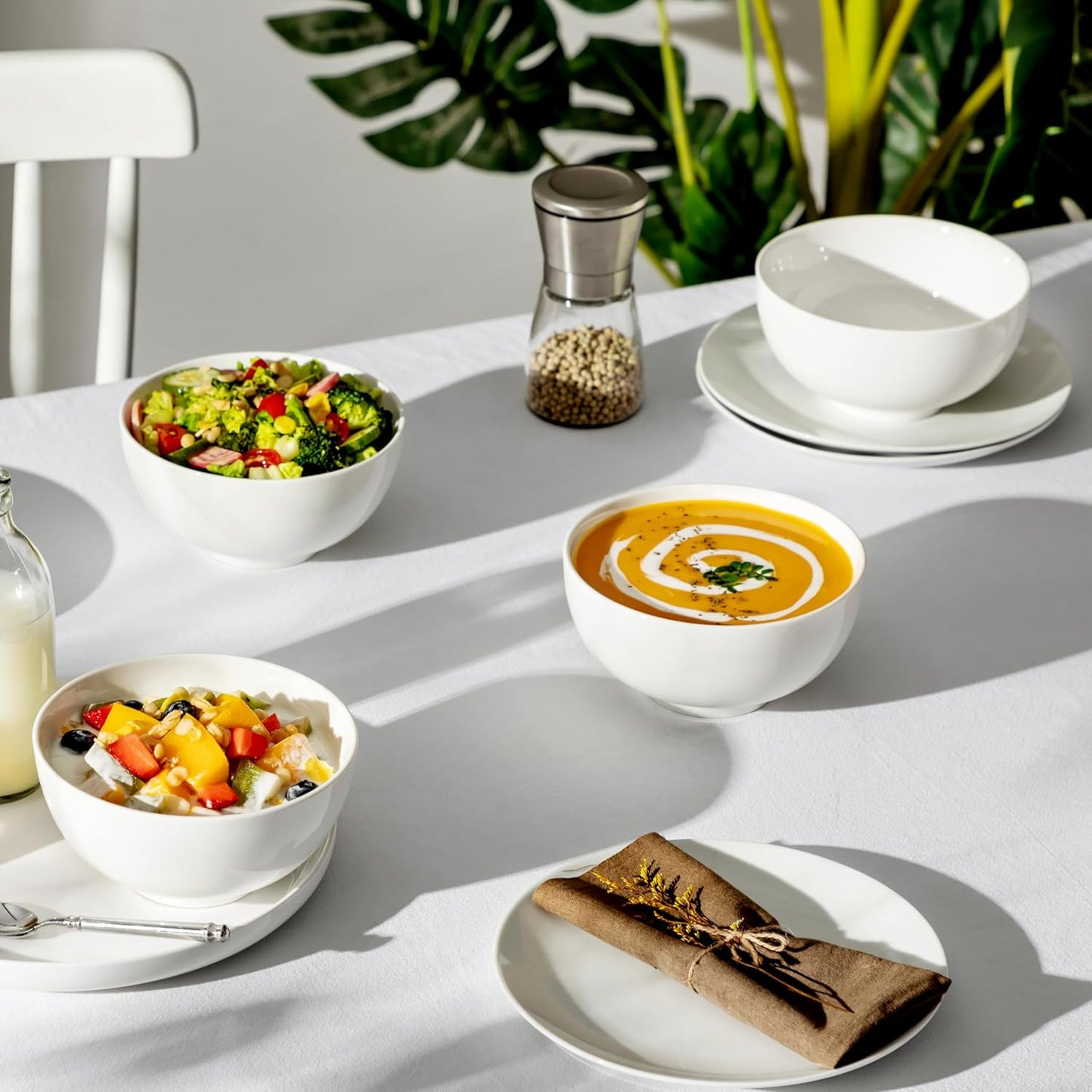 White Porcelain Soup Bowls 26oz – Set of 4 | Nordly