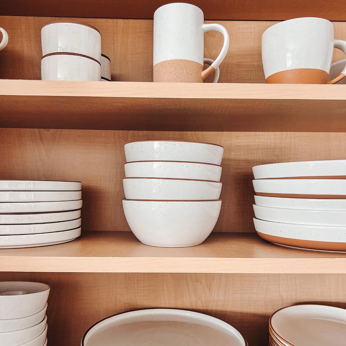 Ceramic Bowls 28oz Vanilla White – Set of 4 | Nordly