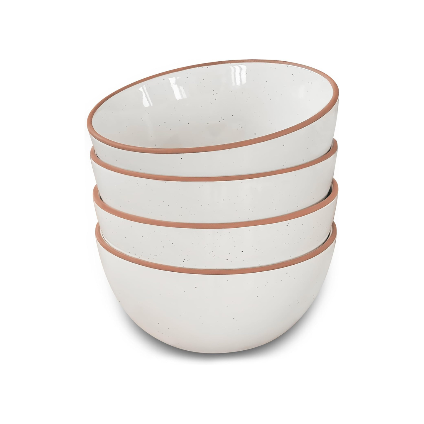 Ceramic Bowls 28oz Vanilla White – Set of 4 | Nordly